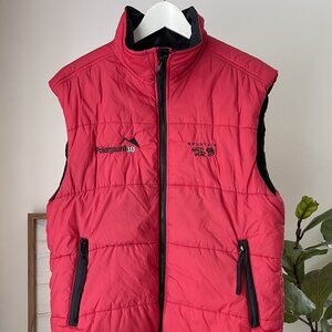 Men's MOUNTAIN HARDWEAR Polarguard 3D Red Nylon Puffer Vest Jacket Size Medium M